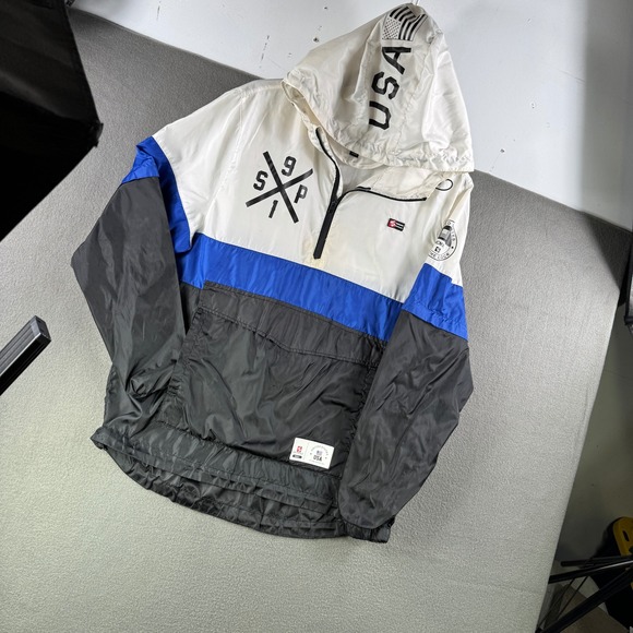 Southpole Windbreaker Men M Convertible Jacket USA Street Hip‎ Hop Anorak Hooded - Picture 2 of 16